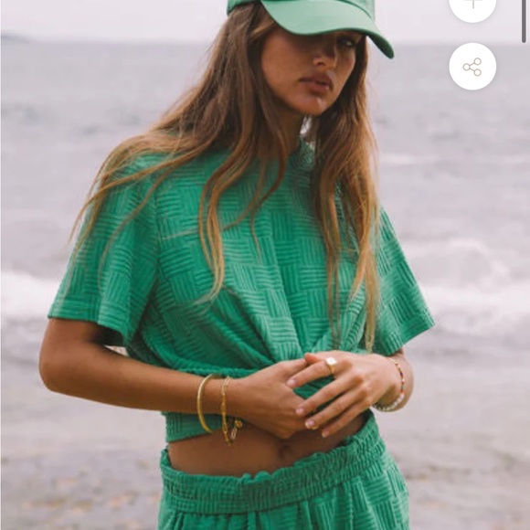 NWT Araminta James Rattan Terry Set Tropical green - Picture 2 of 12